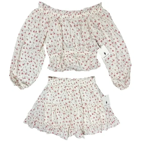 NWT Whiteroom + Cactus Ivory Floral Skirt Set - Picture 3 of 10